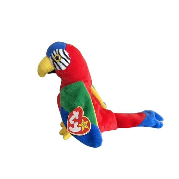 Ty Other - TY Beanie Babies Jabber Parrot Bird Plush Stuffed Animal 6 Inch